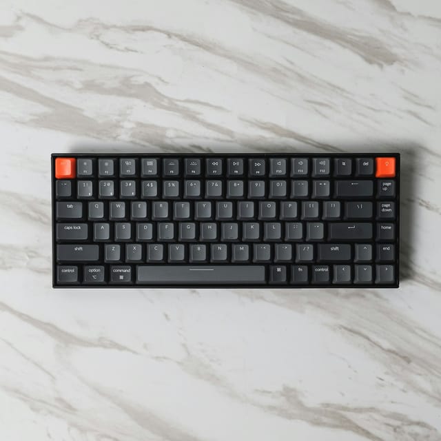 Mechanical keyboard keys in close detail