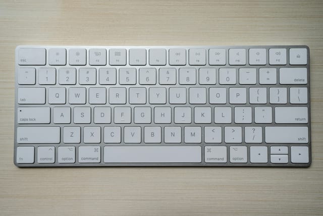 A close view of a desktop keyboard